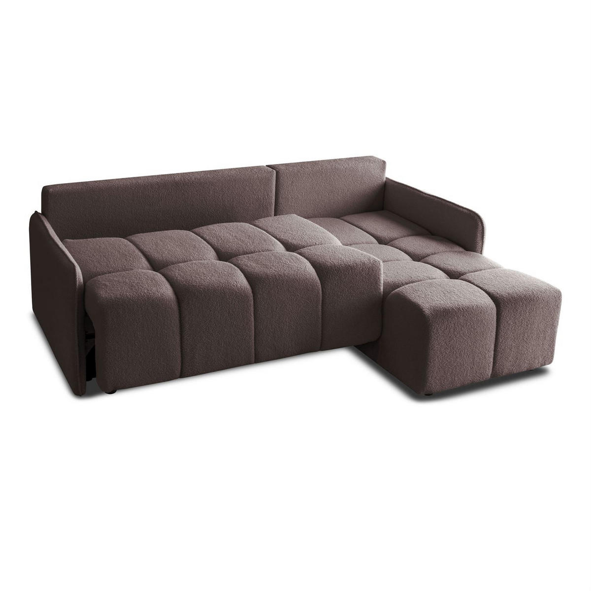 AUSZIEHBARES Ecksofa GAMMA mit Schlaffunktion Quelle 21 - Braun, Textil (217/145cm) - Lookway