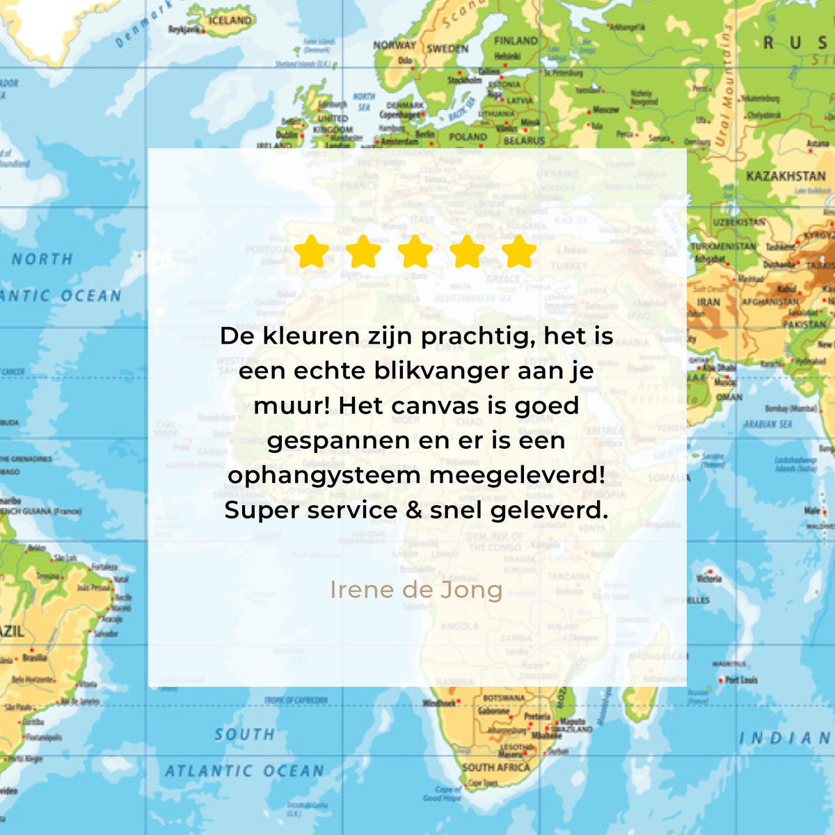 LEINWANDBILD Weltkarte - Statistisch - Blau - Erde - Bildung Wohnzimmer Groß 120x80 cm - Blau, Textil (120/80cm) - MuchoWow