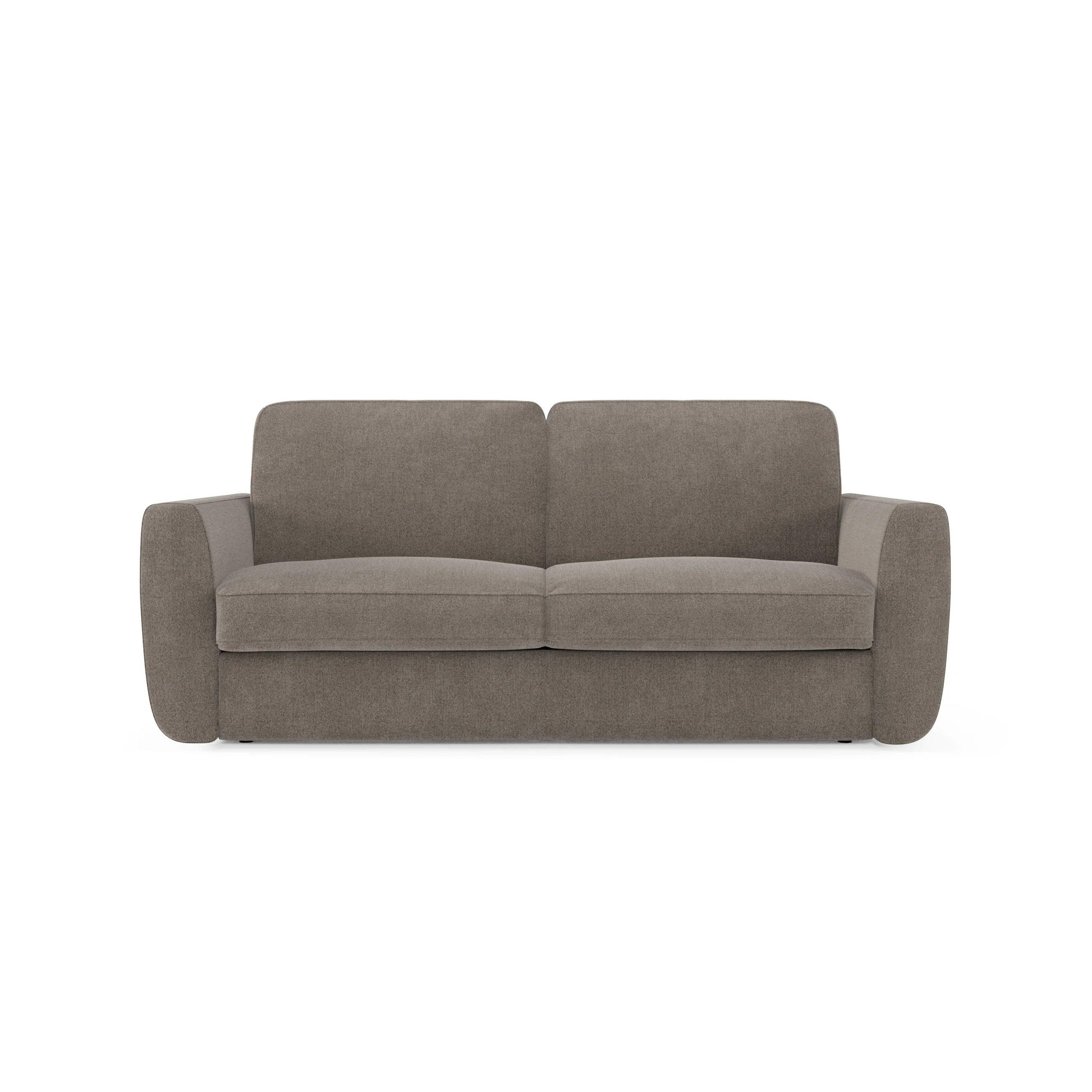 SCHLAFSOFA Leonida - Taupe, Metall (222/92/98cm) - Divani.store
