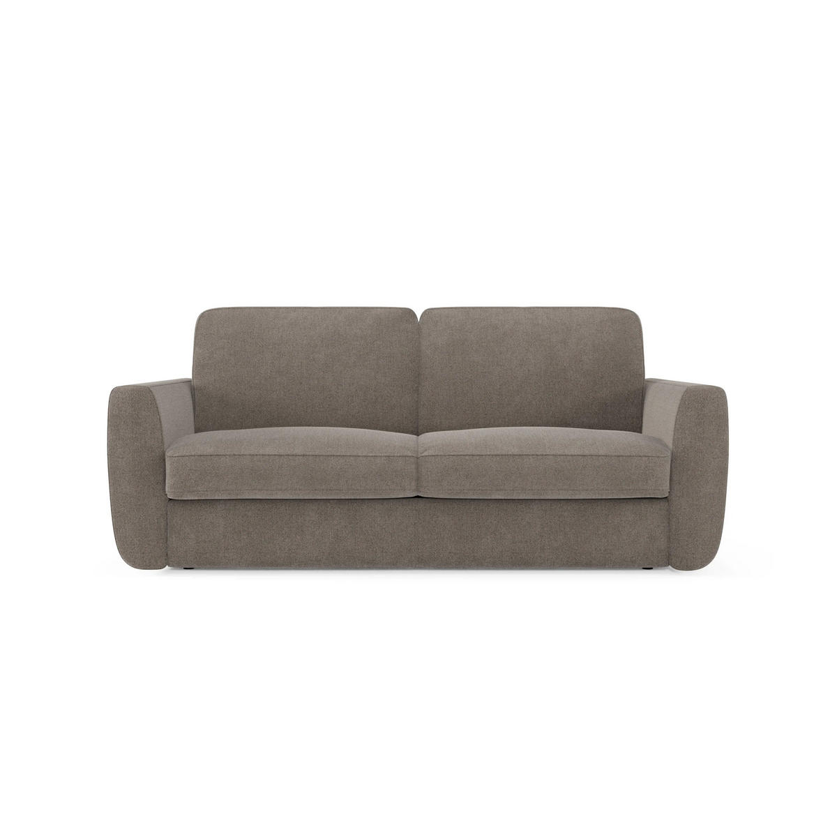 SCHLAFSOFA Leonida - Taupe, Metall (222/92/98cm) - Divani.store