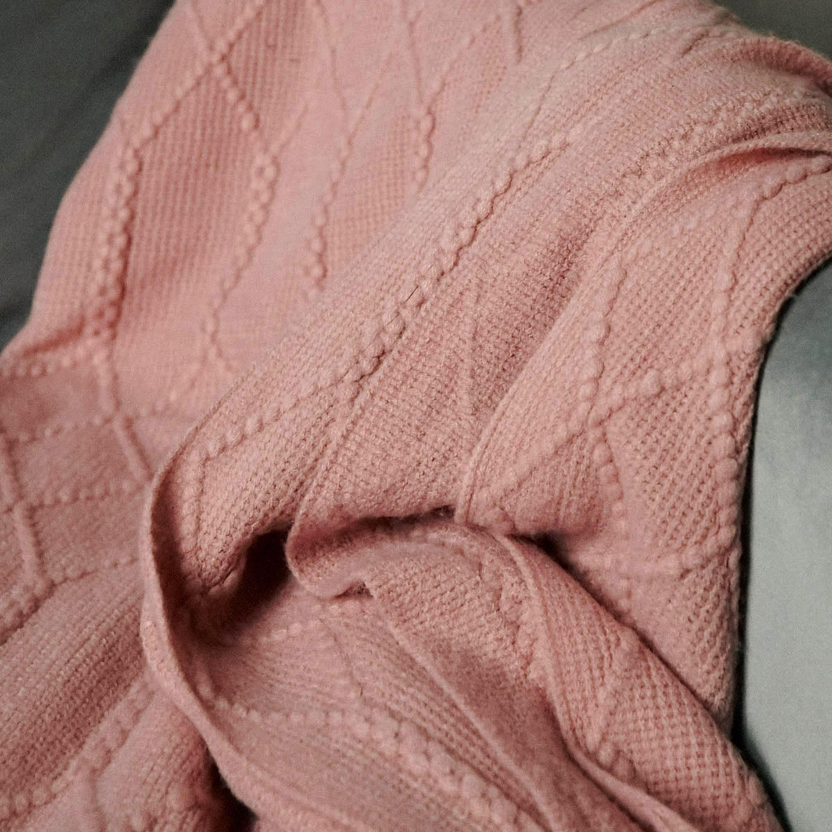 DECKE Loop rosa 130/170 cm - Rosa, Textil (130/170cm) - Homla