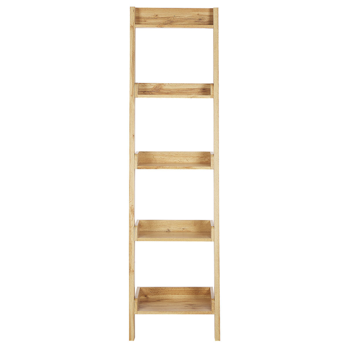 BÜCHERREGAL 5 Fächer Hellbraun Mobile Duo - Braun, Holzwerkstoff (45/169/43cm) - Beliani
