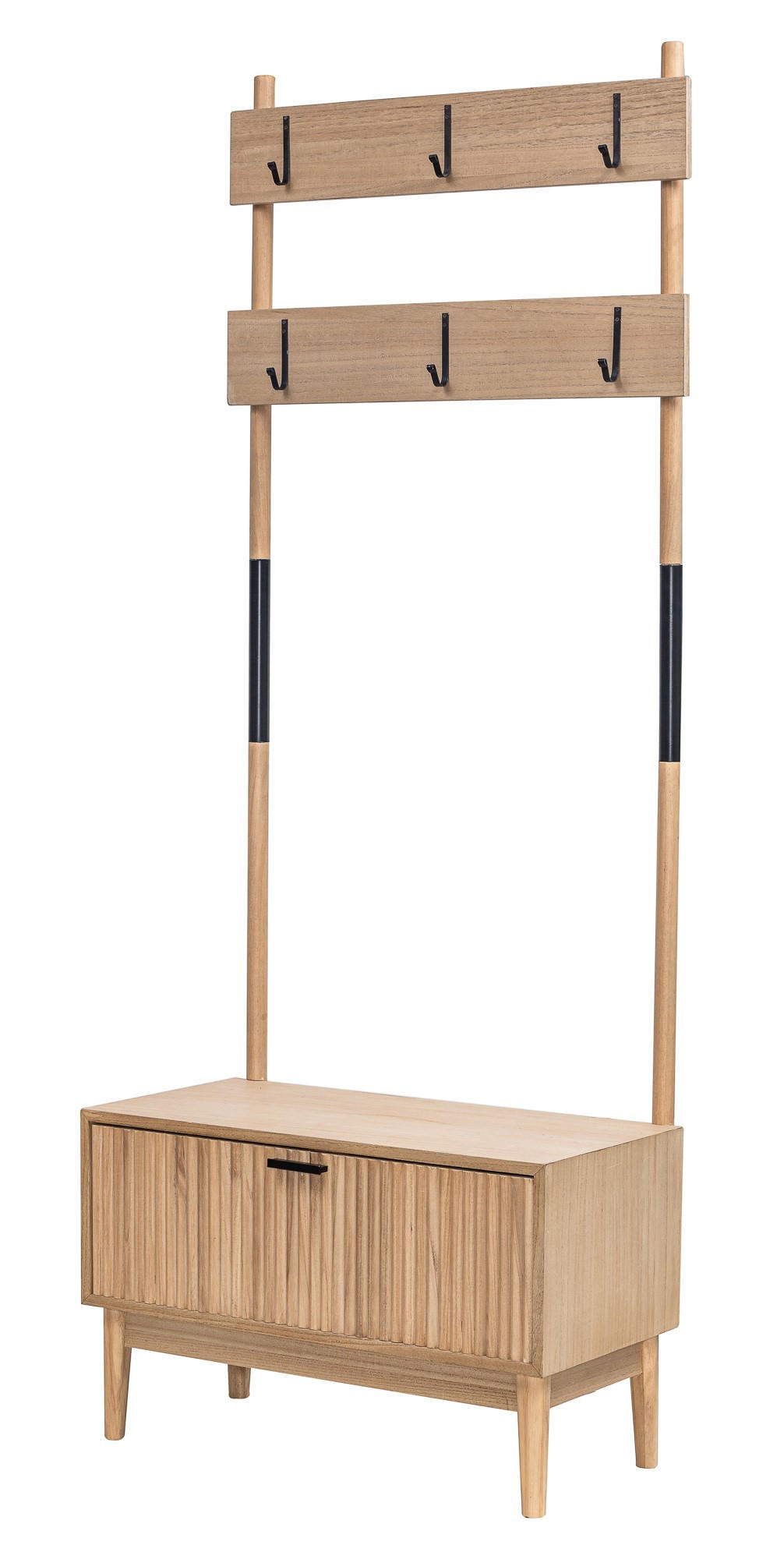 Nordlys Garderobe Braun 72x185x35 cm