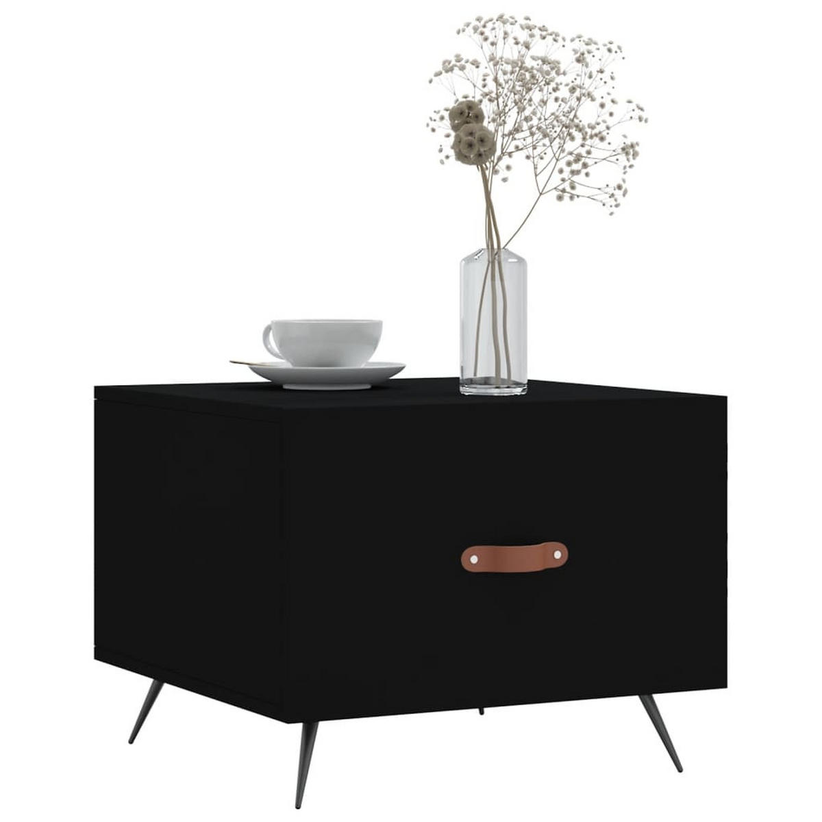 COUCHTISCH Schwarz 50x50x40 cm Holzwerkstoff - Schwarz, Holzwerkstoff (50/50/40cm) - furnicato