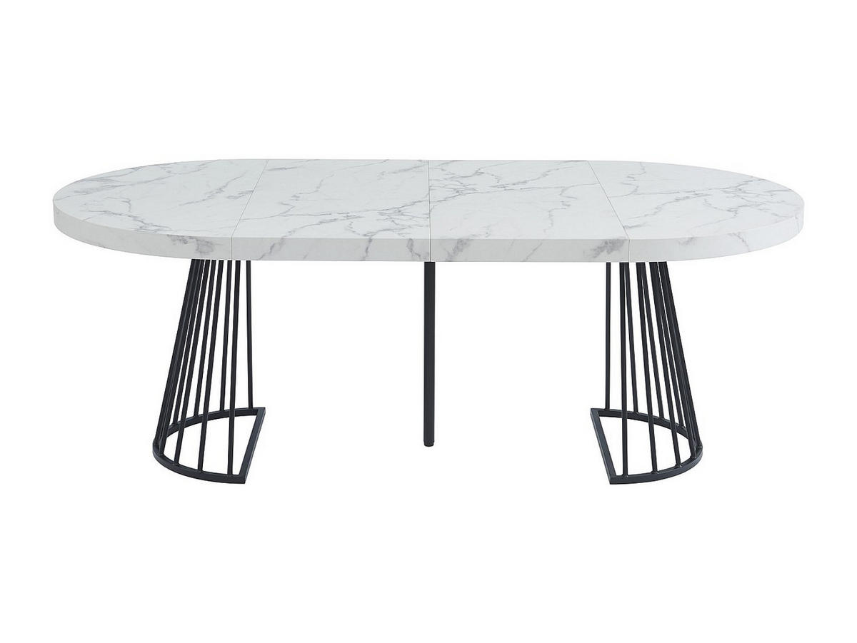 ESSTISCH - 2 Personen, 4 Personen, 6 Personen, 8 Personen, 10 Personen, 12 Personen - holz - weiß Firela - Schwarz/Weiß, Holz/Metall (110/260/76cm) - Vente-Unique