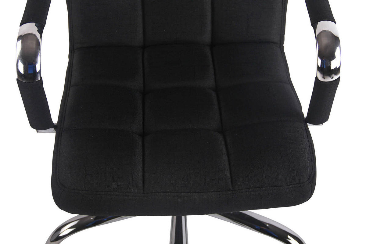 BÜROSTUHL Deal, Stoff Schwarz - Schwarz, Textil/Metall (56/104/62cm) - TPFLiving