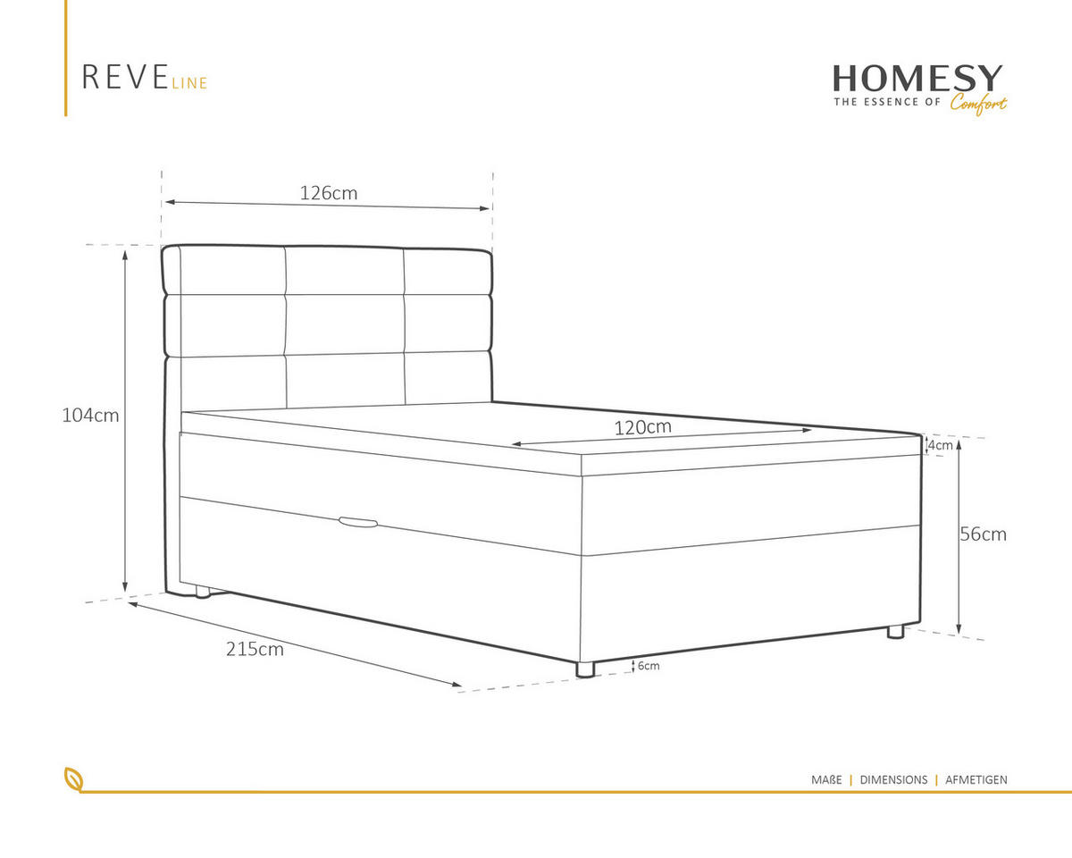 BOXBETT Reve 120 x 200 cm mit Bettkasten und Lattenrost ohne matratze - rosa - Rosa, Holz (120/200cm) - Homesy