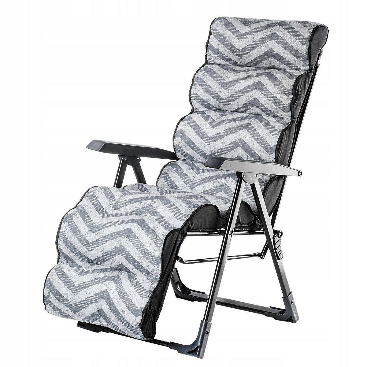 GARTENSESSEL, Grau - Weiß/Grau, Metall (58/150cm) - KADAX