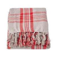 ÜBERWURF 225/255 cm, Schottenkaro, 100% Baumwolle - Dunkelrot, Textil (225/255cm) - Homescapes