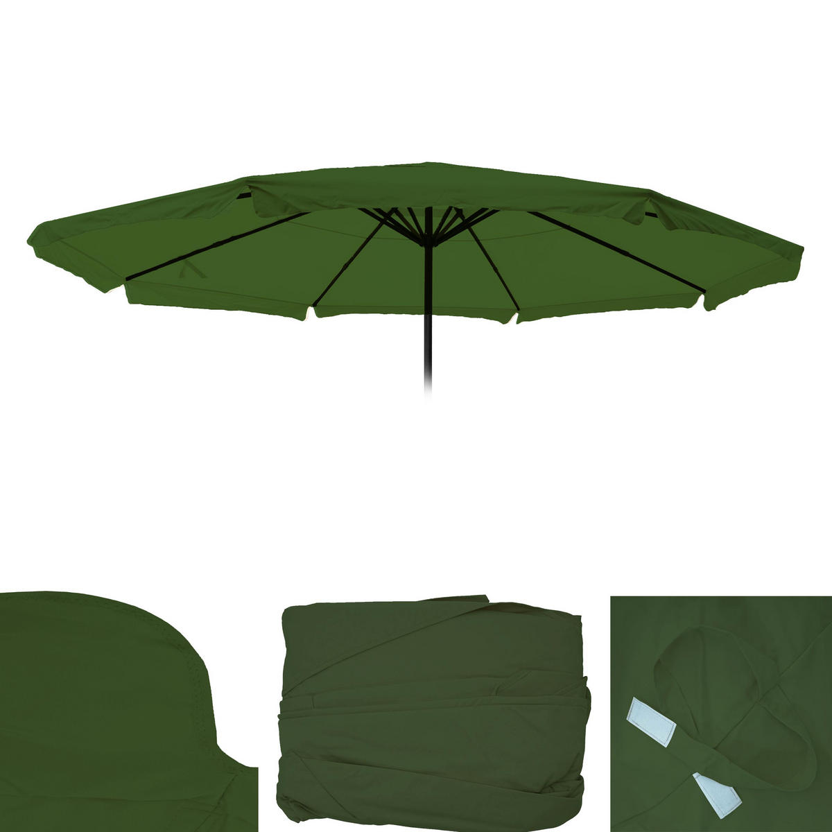 ERSATZ-BEZUG FÜR SCHIRM PRO Grün - Grün, Textil (500/500cm) - MCW