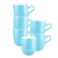 HENKELBECHER Liberty Pure Colors Lagoon Blue 400 ml 6er Set - Blau, Keramik (0.4L) - Seltmann Weiden