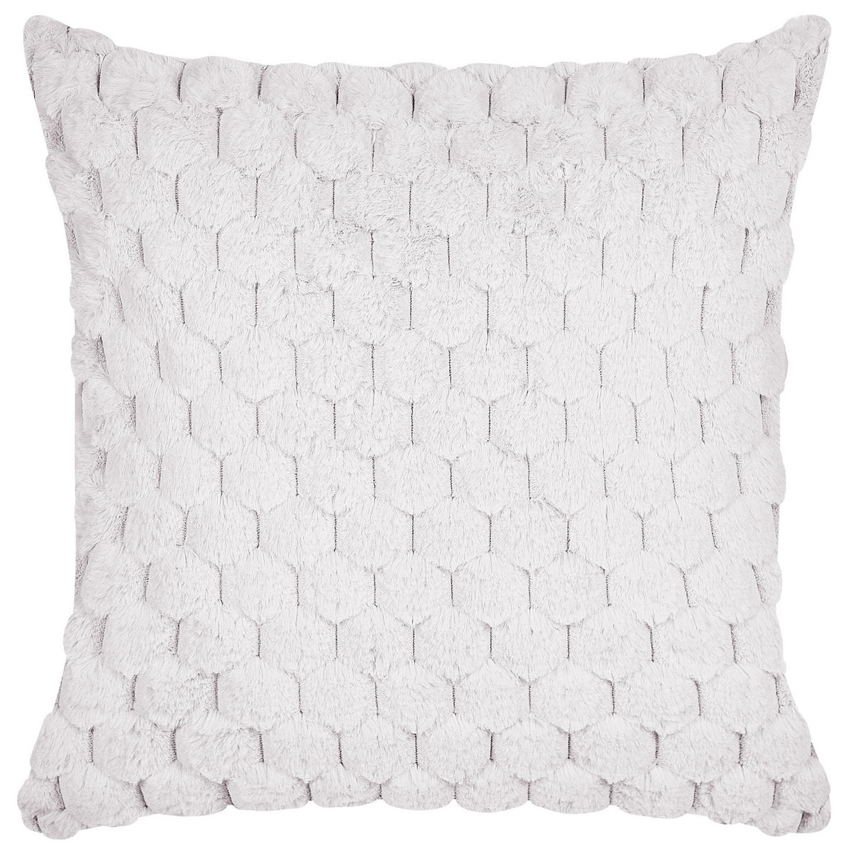 DEKOKISSEN 2er-Set Cremeweiß 43/43 cm Purslane - Ecru, Textil (43/43cm) - Beliani