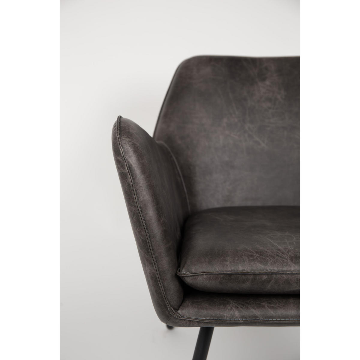 SESSEL Bon Dunkelgrau - Grau, Textil (80/78/76cm) - Housecraft Living