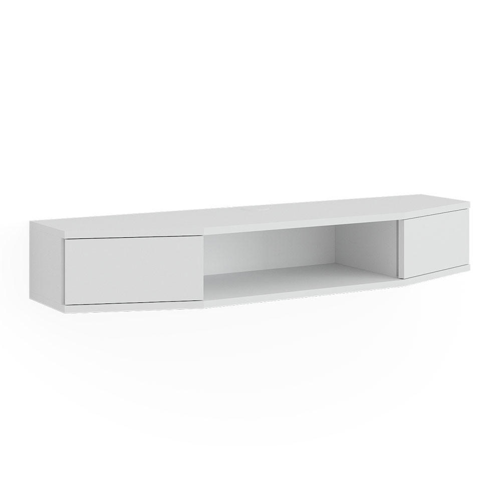 LOWBOARD Walter Weiß 110 x 17.4 cm mit 2 Türen - Weiß, Holzwerkstoff (110/17.4/30cm) - Vicco