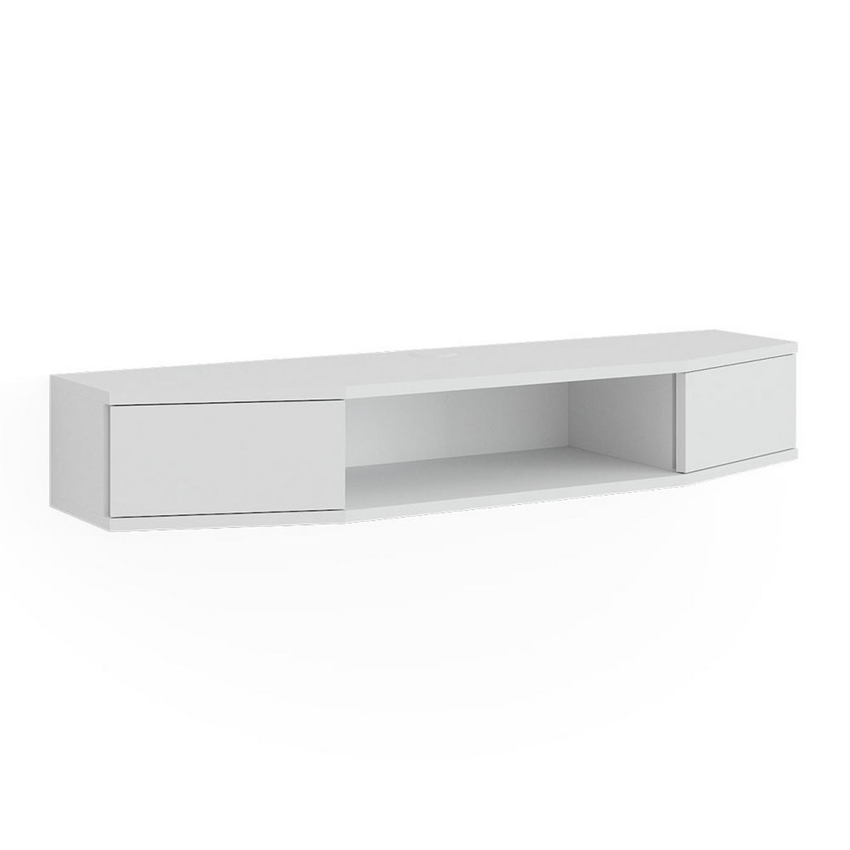 LOWBOARD Walter Weiß 110 x 17.4 cm mit 2 Türen - Weiß, Holzwerkstoff (110/17.4/30cm) - Vicco