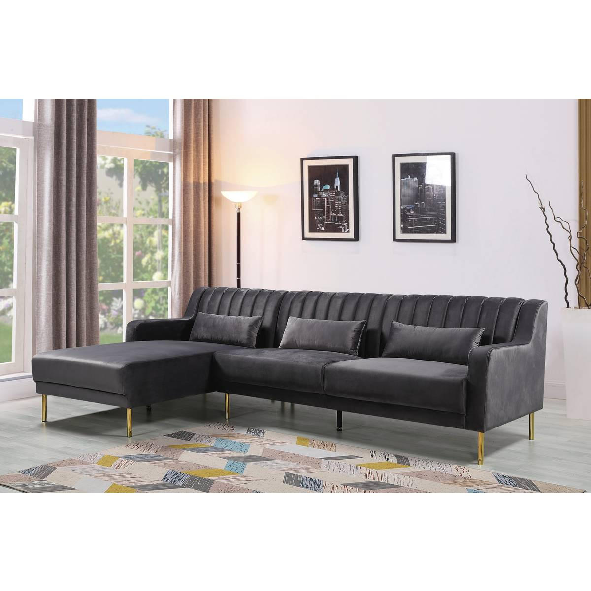 ECKSOFA oliver Grau - Grau, Textil (161/275cm) - Habitat Garten