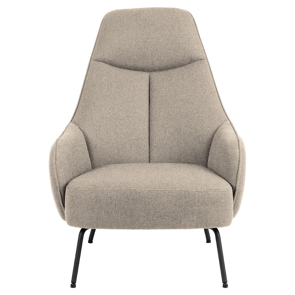 SESSEL, Texas, Beige, Stoff, 73 x 92 x 98 cm - Beige, Textil/Metall (73/98/92cm) - ebuy24