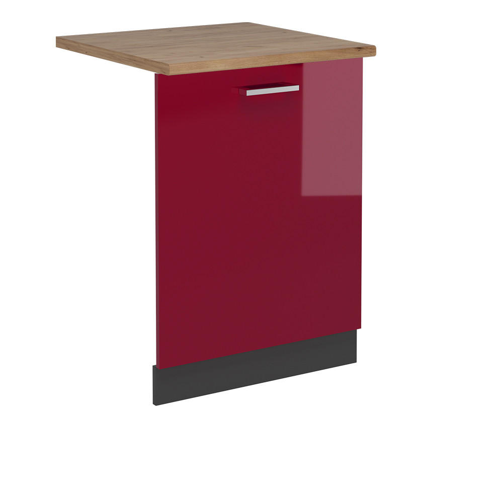 DISKMASKINENS FRONTPANEL R-Line Röd högblank 60 cm , AP Oak Röd, Antracit 81.8/60/60 cm