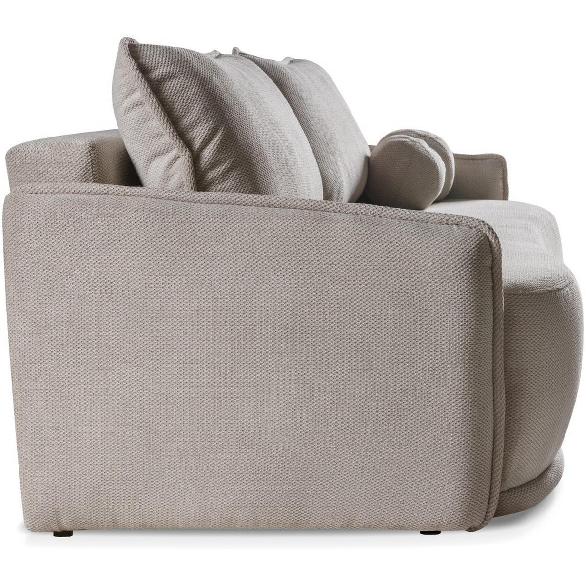 SCHLAFSOFA 3-Sitzer Puro mit Schlaffunktion, Beige - Beige/Schwarz, Textil (231/93/106cm) - Beautysofa
