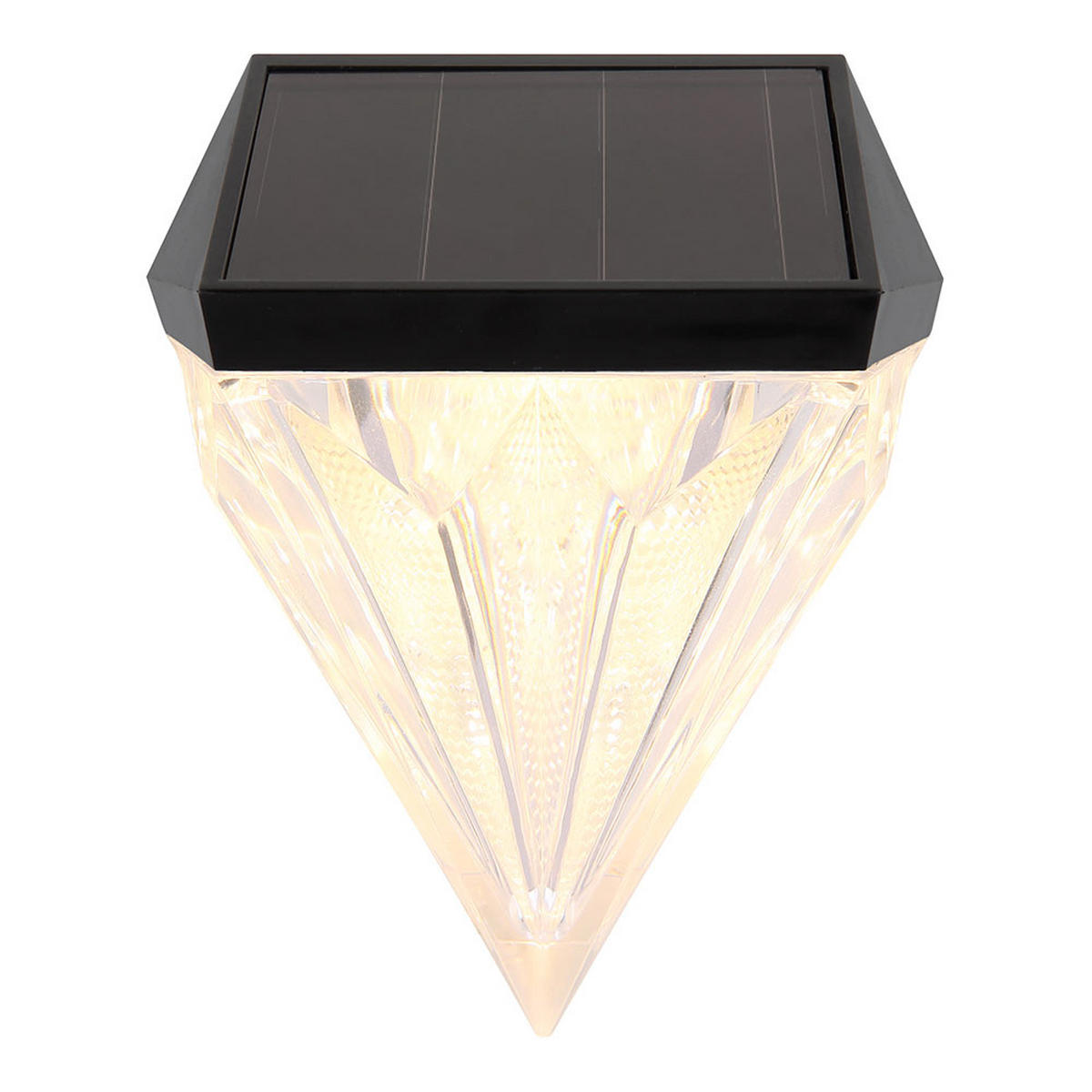 LED AUSSEN-WANDLEUCHTE Klar Diamant-Design - Klar, Kunststoff (5.4/12/9.8cm) - Globo Lighting