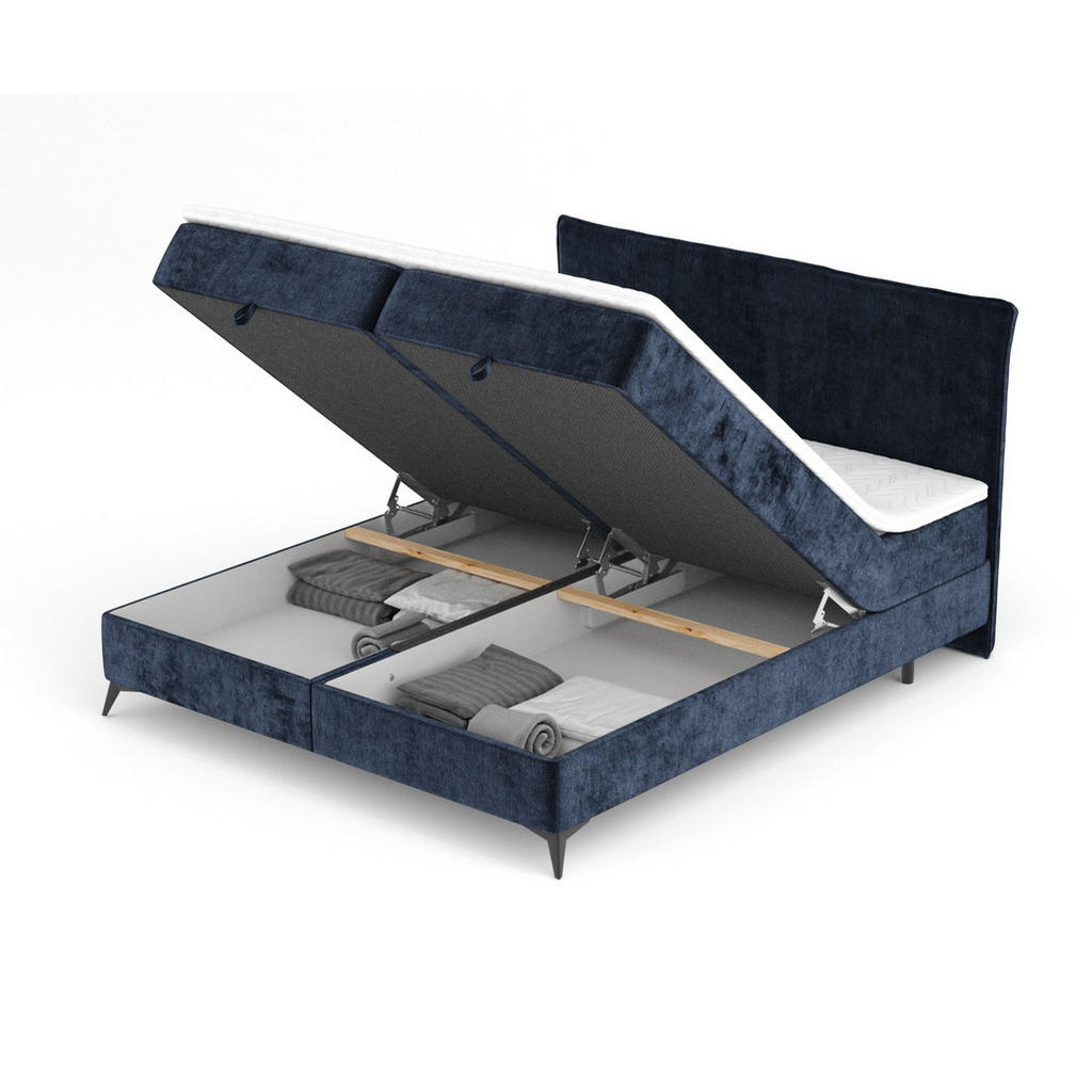 Thumbnail - Maison de Reve Boxbett, Dunkelblau, Textil, H3, Höhe ca. 17 cm, 200x200 cm, Oeko-Tex® Standard 100, FSC 100%, Made in EU...