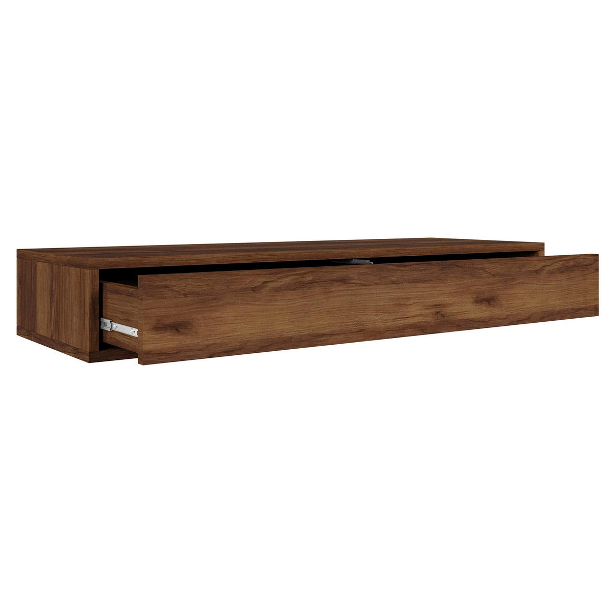 WANDKONSOLE Sanva Nussbaum Warmia Optik 90 cm - Dunkelbraun, Holzwerkstoff (90/17/35cm) - Selsey