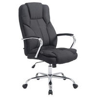 BÜROSTUHL Xavier, Stoff Schwarz - Schwarz, Textil/Metall (62/125/70cm) - TPFLiving