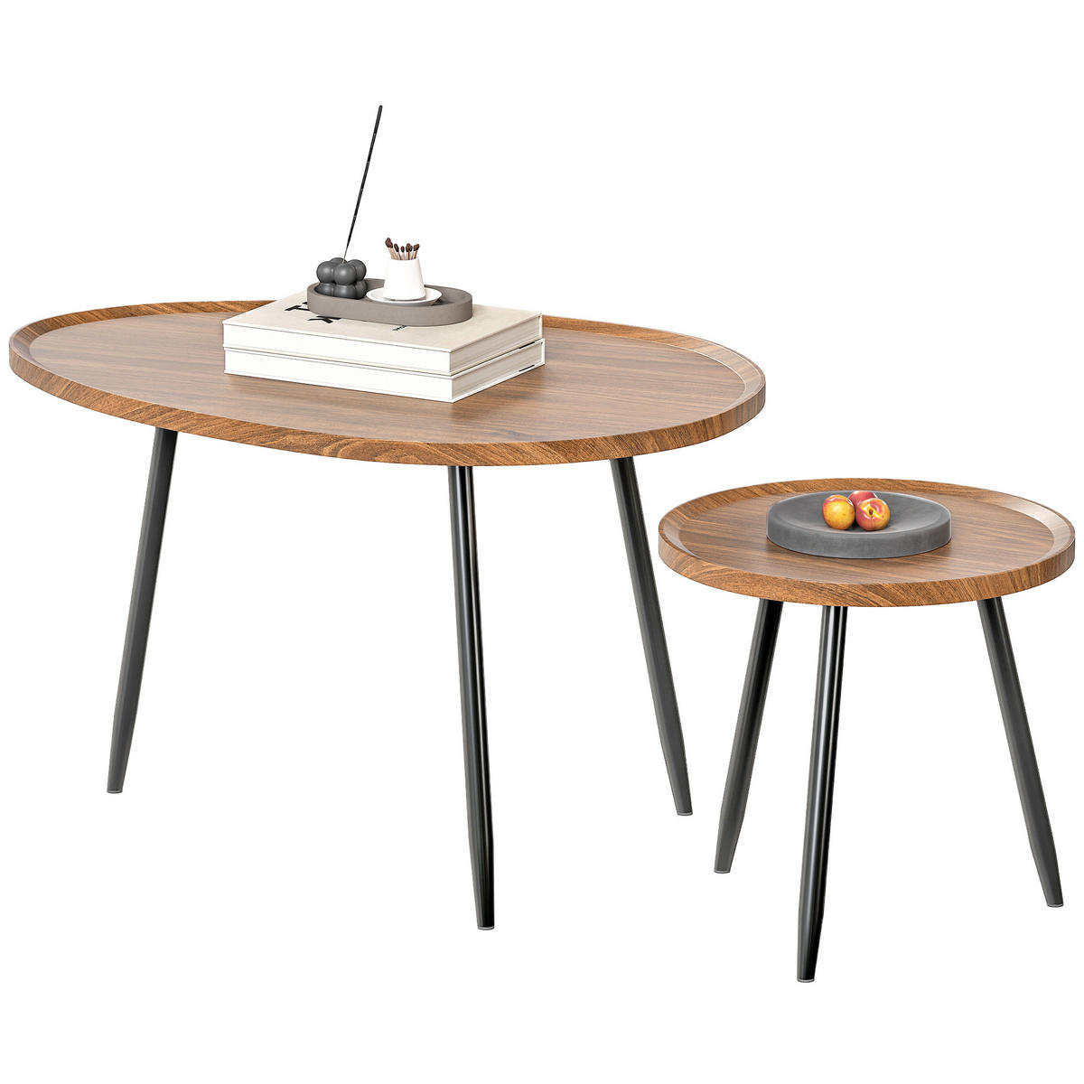 COUCHTISCH Schwarz 1 Stück - Schwarz, Metall (80/55/49cm) - GiPP