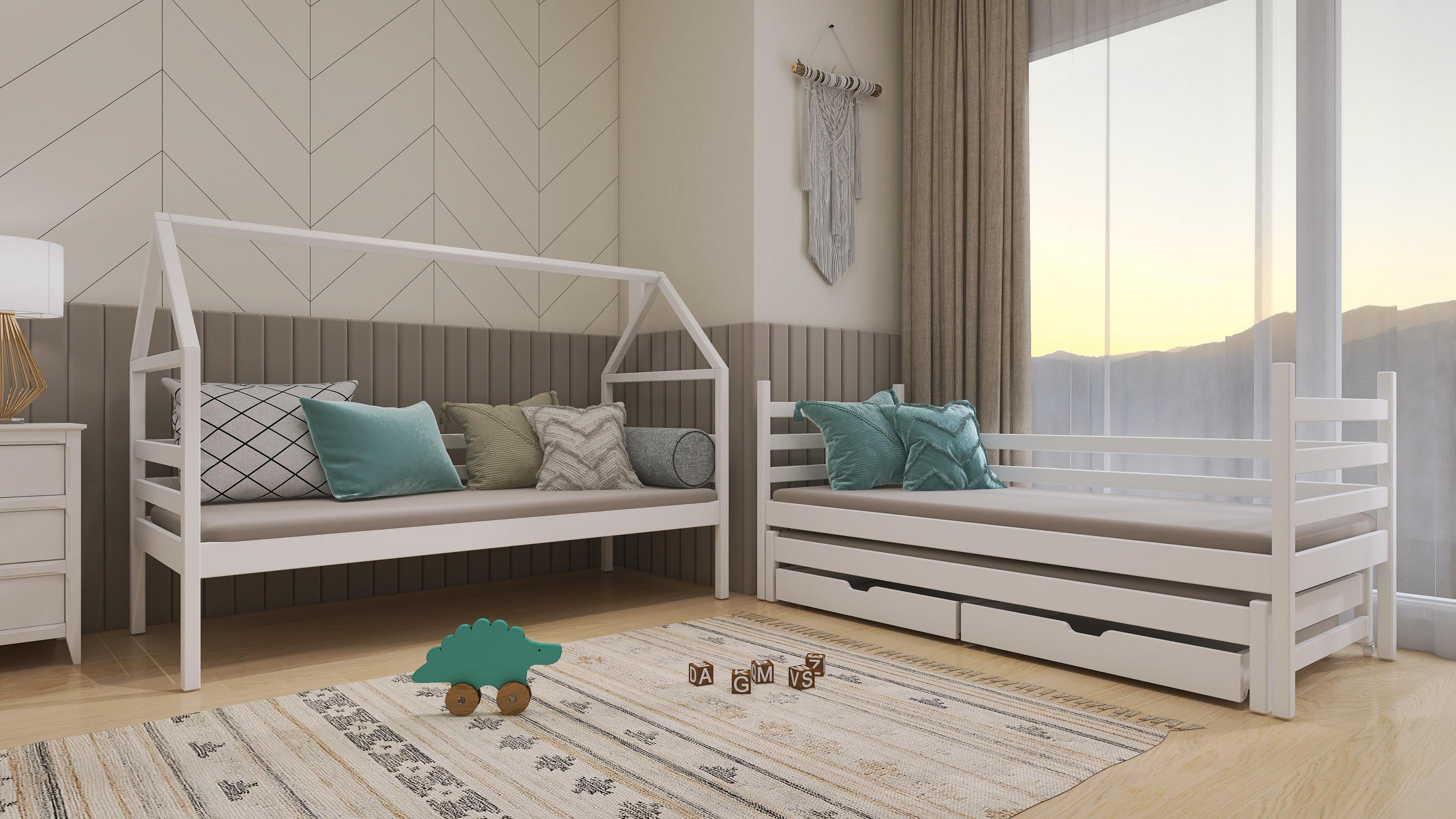 HAUSBETT WEIß - Weiß, Holz (90/200cm) - FURNLUX