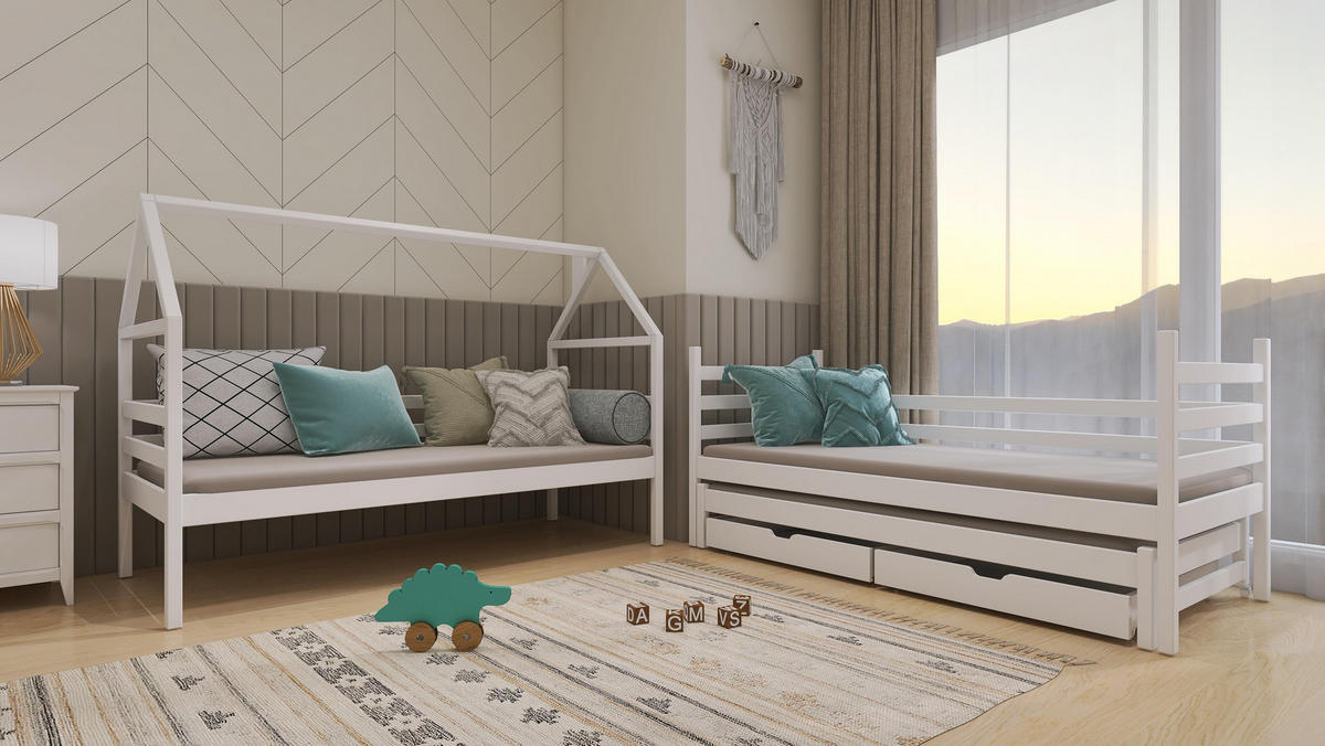 HAUSBETT WEIß - Weiß, Holz (90/200cm) - FURNLUX