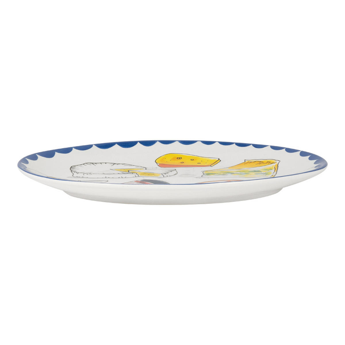 TELLER Käse und Delikatessen in Bunt - 29cm - Multicolor, Keramik (29/22/2cm) - Blond Amsterdam