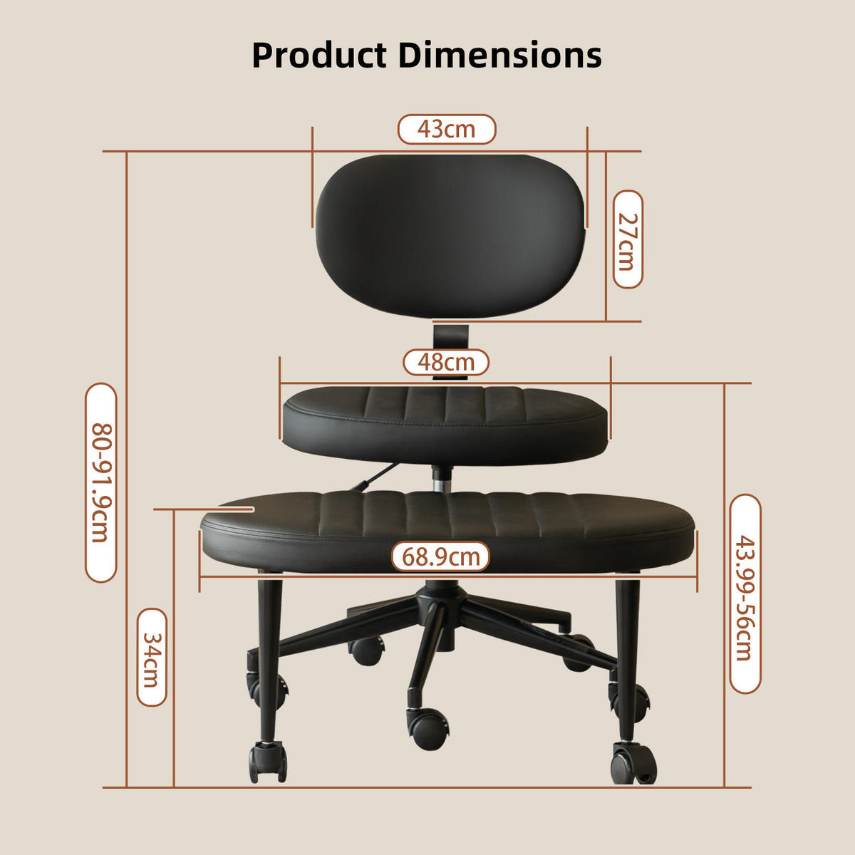 DREHSTUHL DE-41030 mit integrierter Fußstütze 360° drehbar Schwarz - Schwarz, Metall (69/92/40cm) - ComfortXL