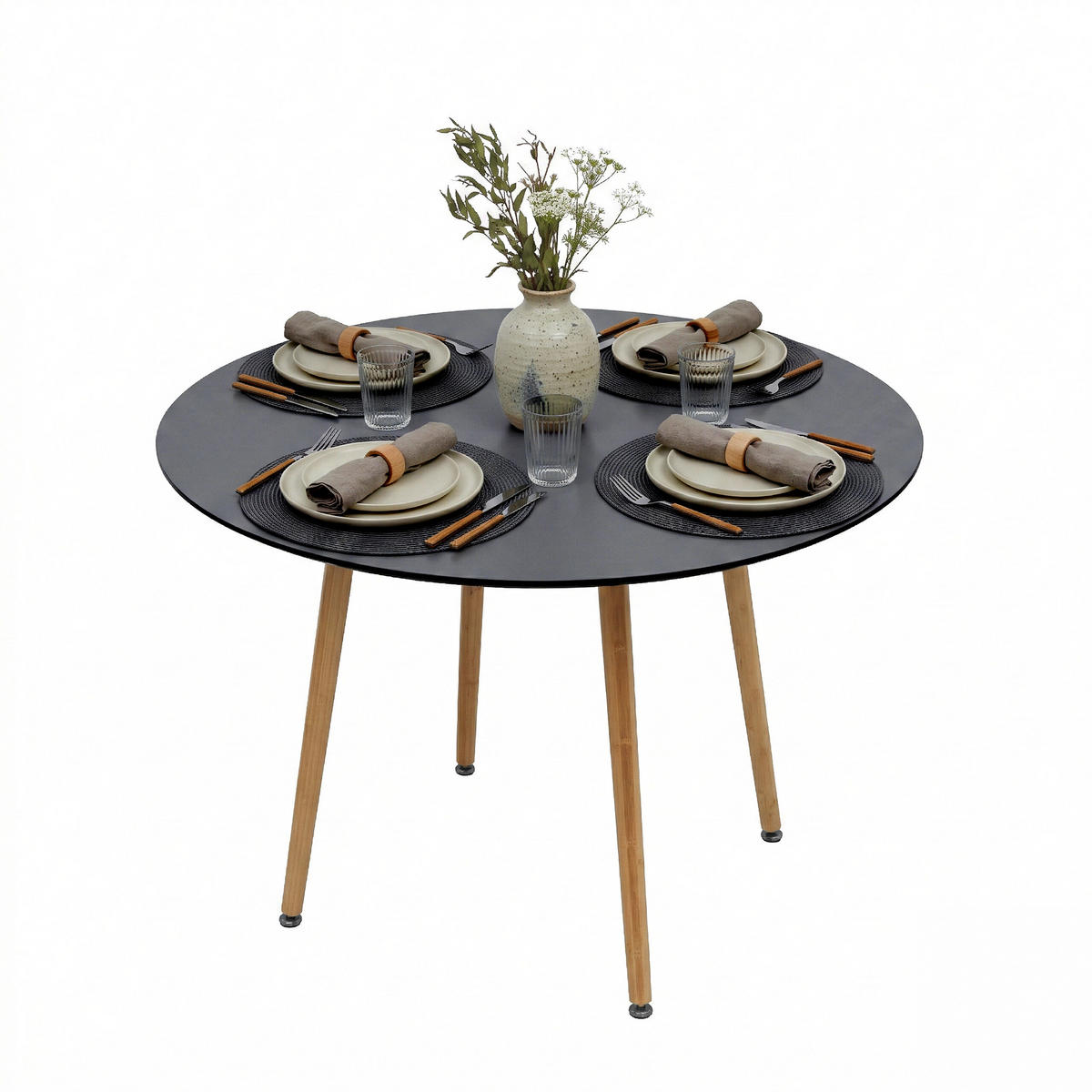 ESSTISCH - Multicolor, Holz/Holzwerkstoff (90/90/75cm) - Relaxdays