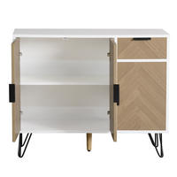 SIDEBOARD 90x30x71,5 cm, modernes Design, Weiß - Weiß, Holz (90/71/30cm)