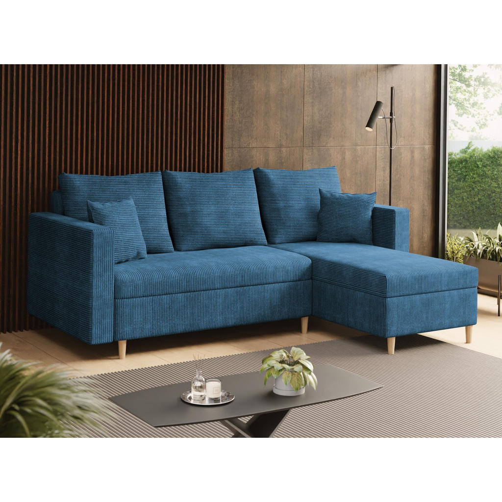 Thumbnail - Marpur Ecksofa, Blau, Textil, 3-Sitzer, 230x145 cm, Wohnzimmer, Sofas & Couches, Wohnlandschaften, Ecksofas
