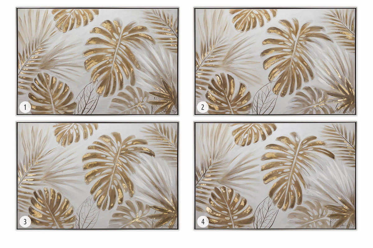ACRYLBILD HANDGEMALT Gold 122/82 cm - Goldfarben/Braun, Textil (122/82cm) - KUNSTLOFT