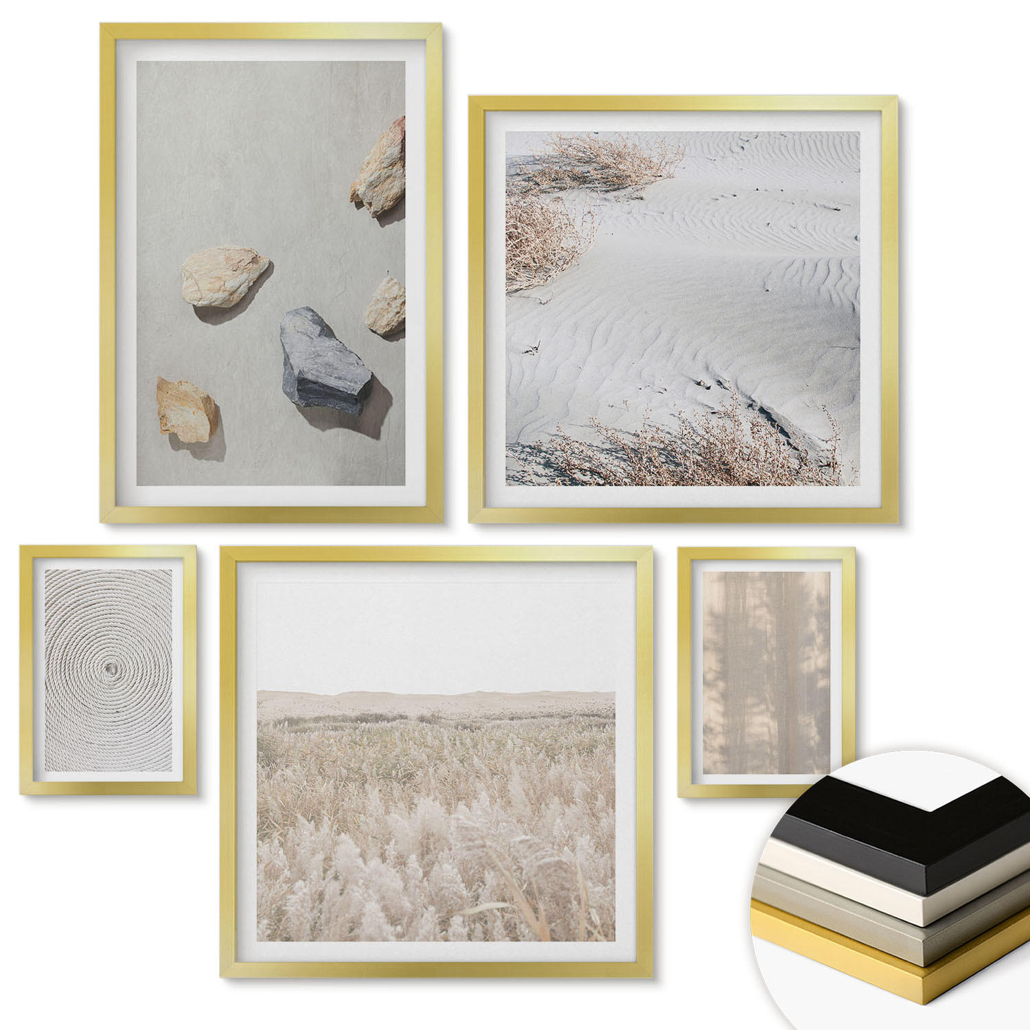 ArtPrintCave Wandbilder Gold 40x60 cm