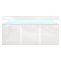 COMODĂ Glossa 3D 160 - alb, material plastic/compozit lemnos (160/83/39cm) - MIRJAN24