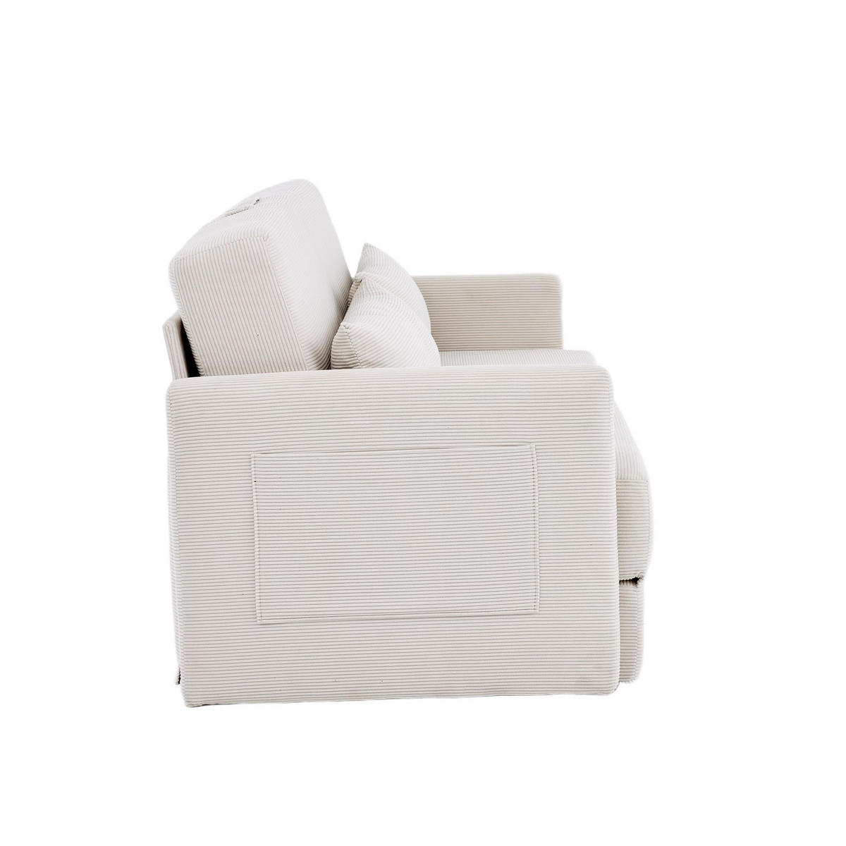 SCHLAFSOFA 2-Sitzer Sofa mit Schlaffunktion,klappbar,Beige - Beige, Textil (165/82/92cm) - LVHOM