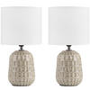 TISCHLAMPE STANDI 2-er Set, Creme - Creme, Keramik/Textil (17/17/32cm) - KONSIMO®
