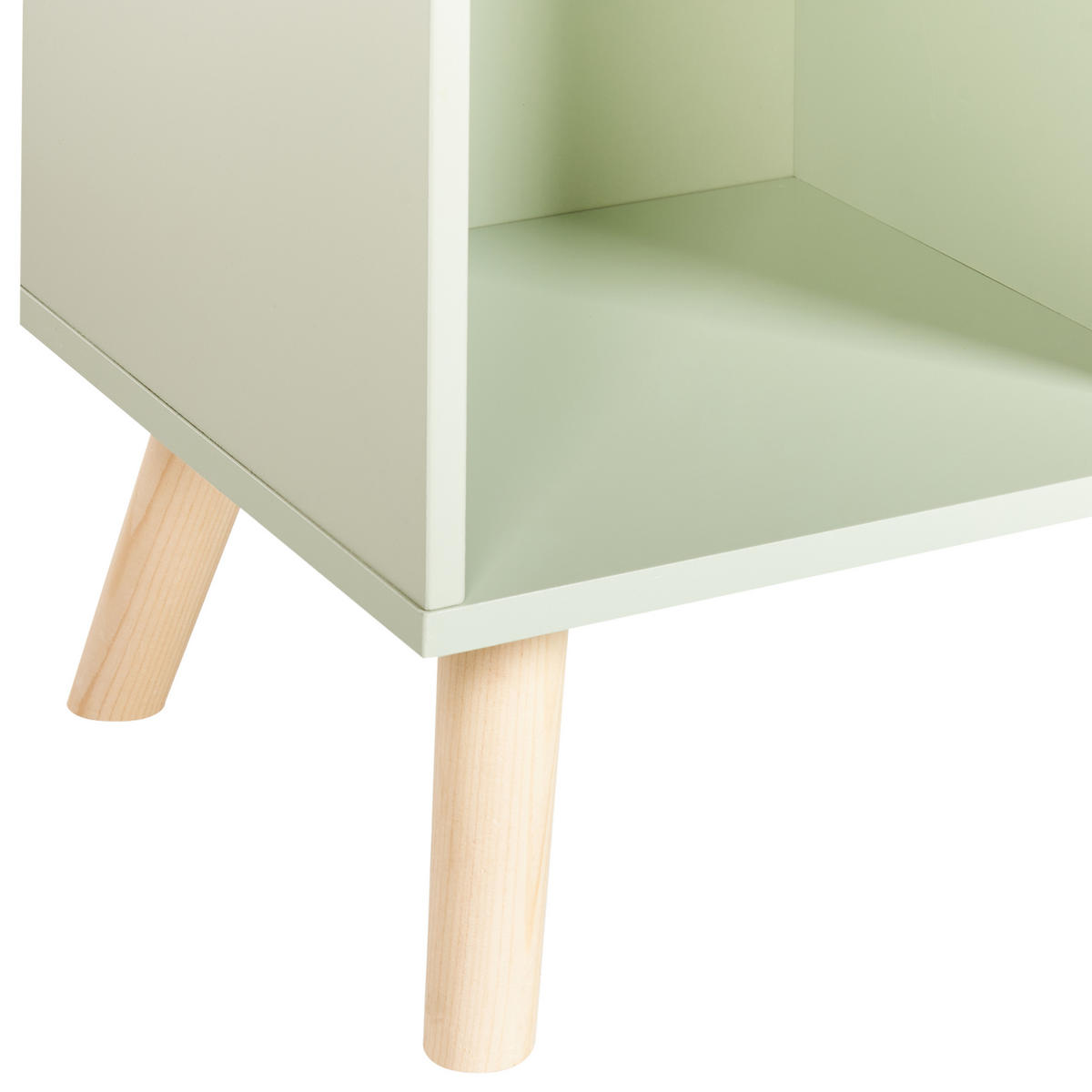 BÜCHERREGAL mit 3 Ebenen 102 cm Hellgrün Liloet - Hellgrün/Braun, Holzwerkstoff (60/102/30cm) - Beliani
