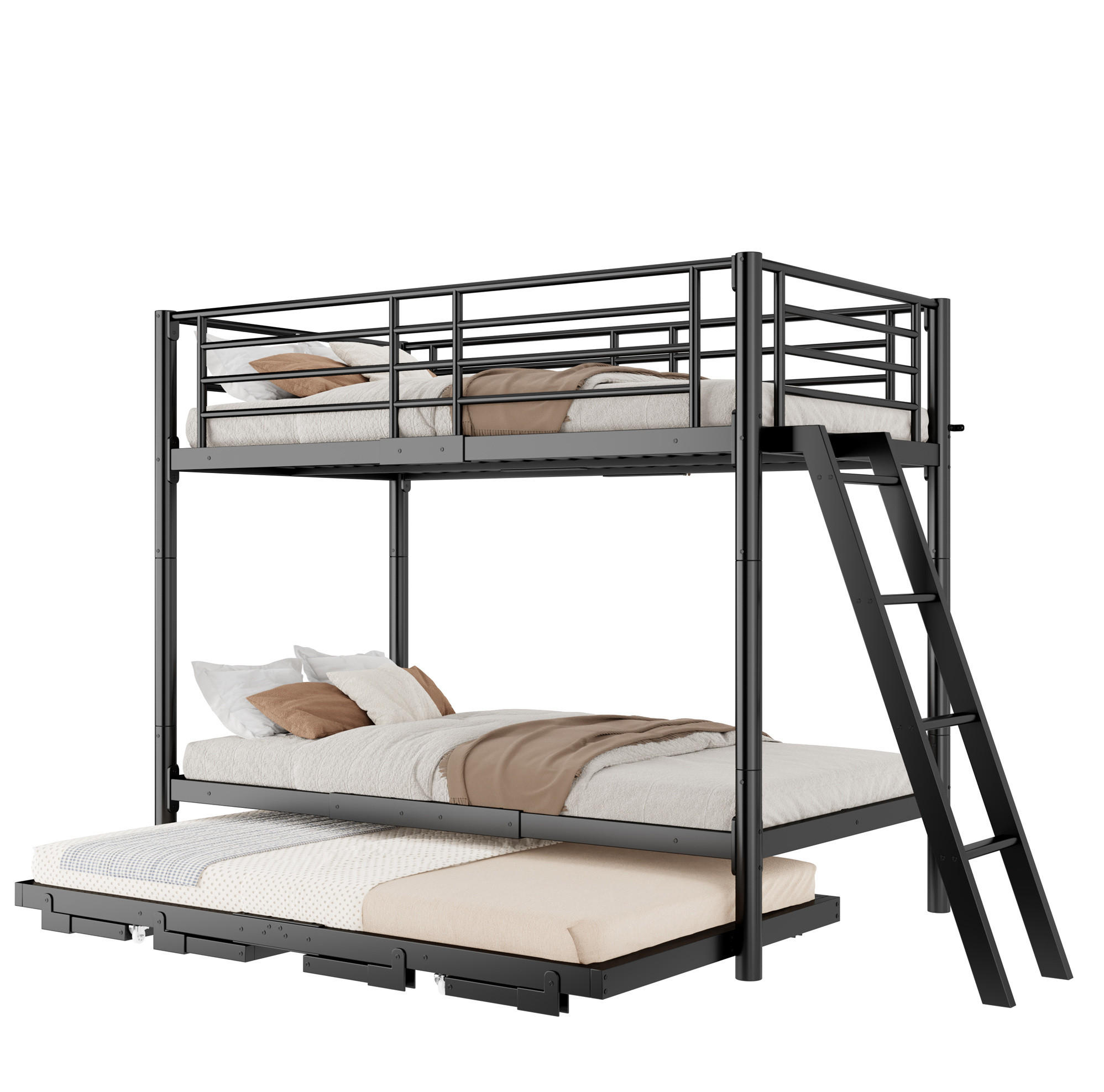 Modfu Etagenbett Schwarz 90x200 cm
