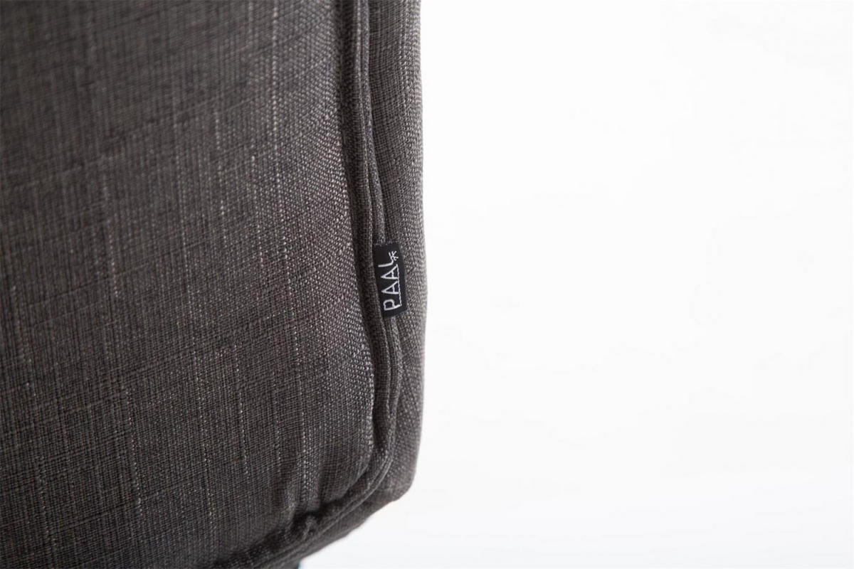 CHEFSESSEL Stoff dunkelgrau - Chromfarben/Dunkelgrau, Textil/Metall (65/115/73cm) - CLP