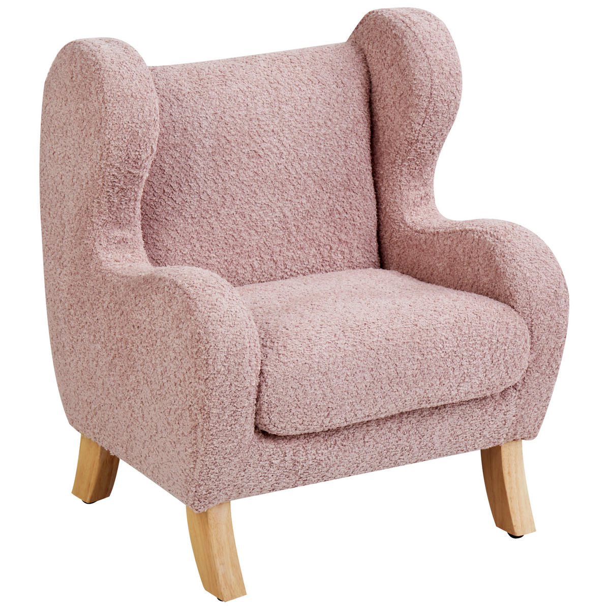 KINDERSESSEL Rosa Farum - Pink/Braun, Textil (45/55/41cm) - Beliani