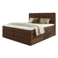BOXSPRINGBETT Best Max - 160x200 - braun (Inari 24) - Schwarz/Braun, Holz/Holzwerkstoff (160/200cm) - Sofnet
