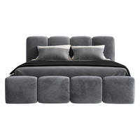 POLSTERBETT DONA 180x200 Dunkelgrau - Dunkelgrau, Textil (180/200cm) - A&J MöbelLand