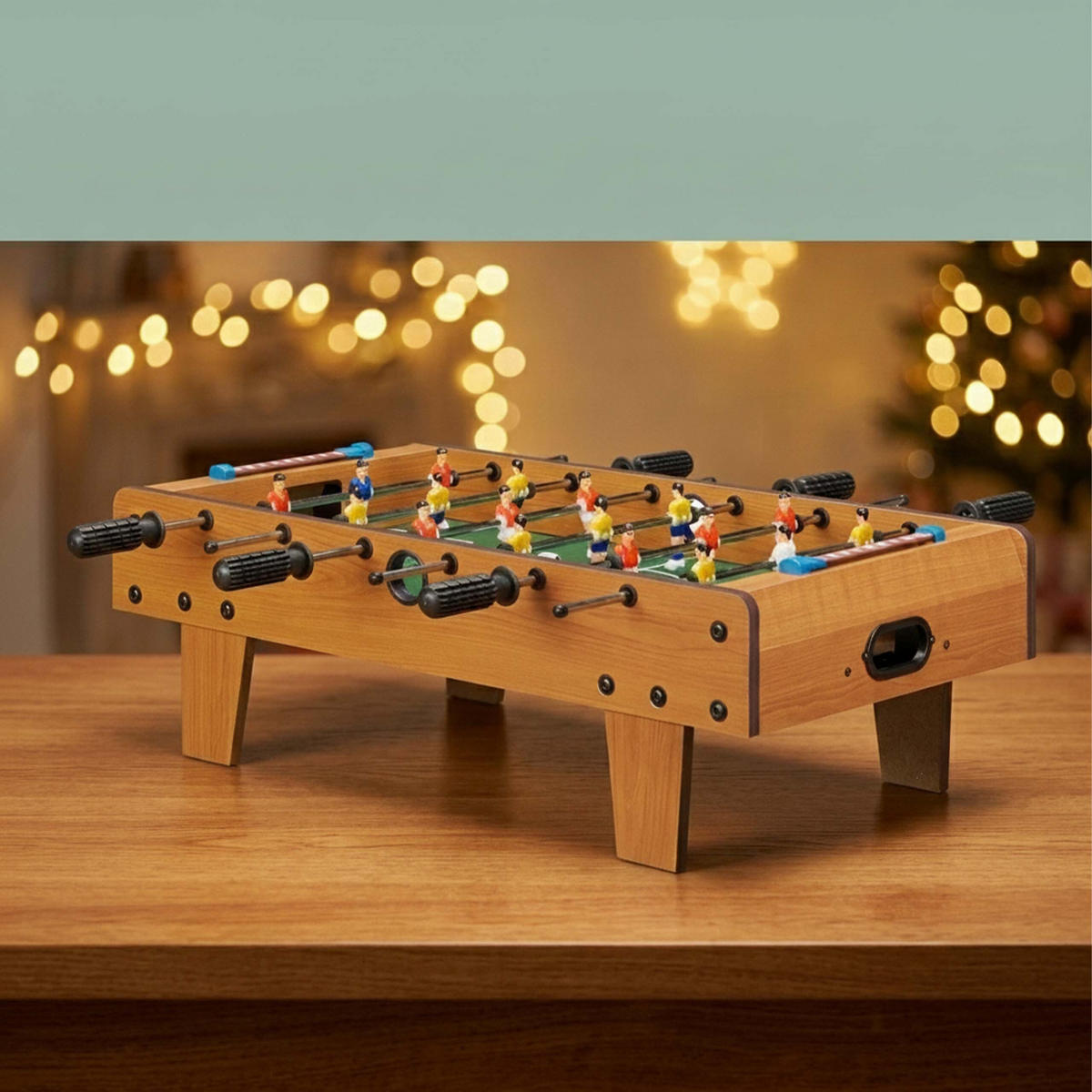 TISCHKICKER Braun Grün MDF - Hellbraun, Holzwerkstoff/Kunststoff (69/60cm) - Relaxdays