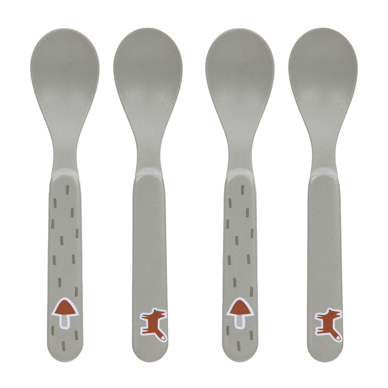 KINDERLÖFFEL Little Forest Fuchs 13,5 4er Set - Grün, Metall - Lässig