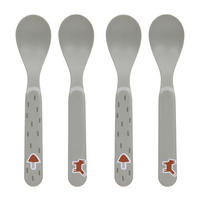 KINDERLÖFFEL Little Forest Fuchs 13,5 4er Set - Grün, Metall - Lässig