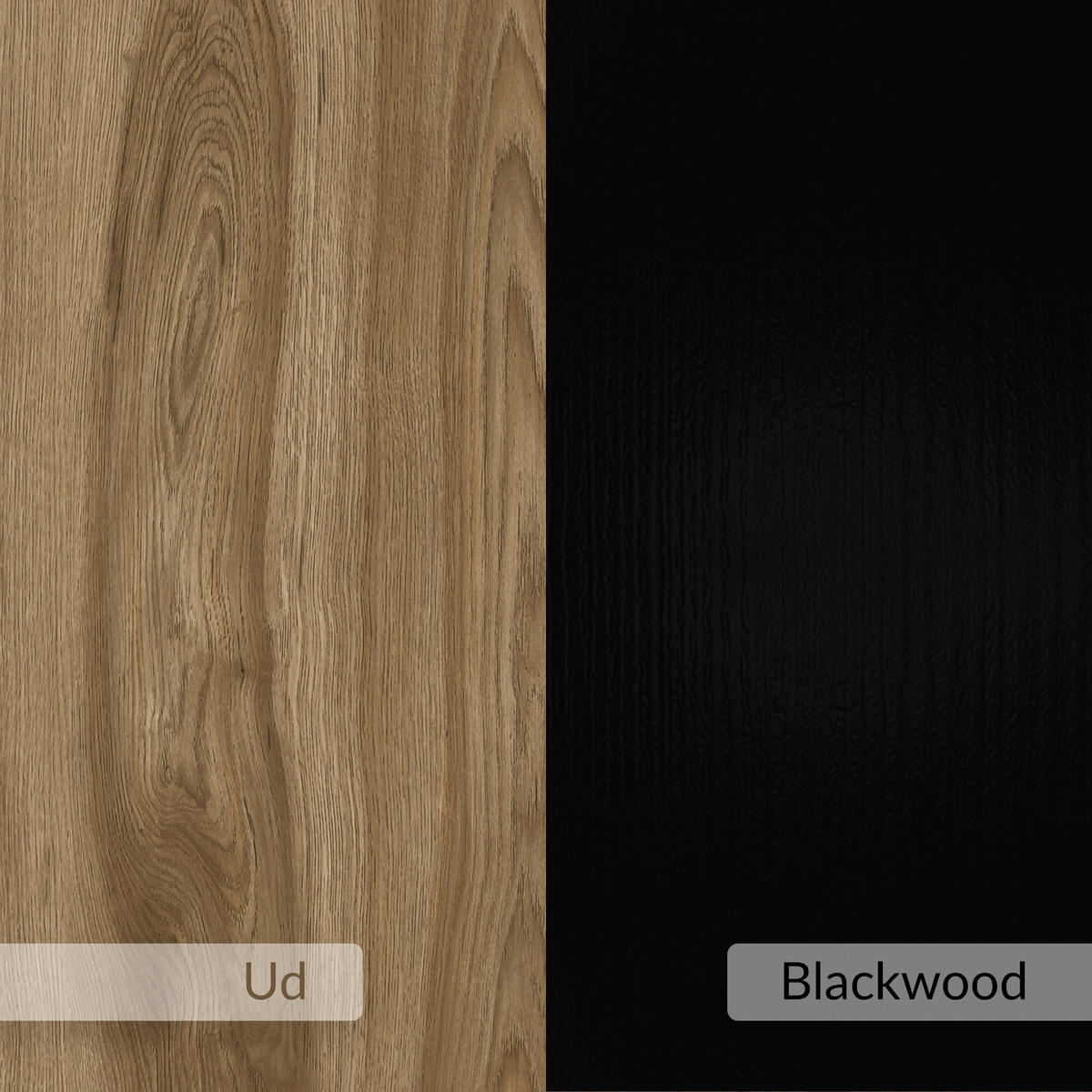 NACHTTISCH Melis Warme Eiche, Schwarzes Holz 45/35/56,4 cm - Schwarz/Braun, Holzwerkstoff/Metall (45/56.4/35cm) - Decortie